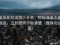 星辰影院读图小手势：盯段落是不是跳层，立刻把例子标清楚（像换句话说）