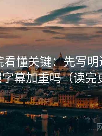 星空影院看懂关键：先写明边界，再对照字幕加重吗（读完更稳）